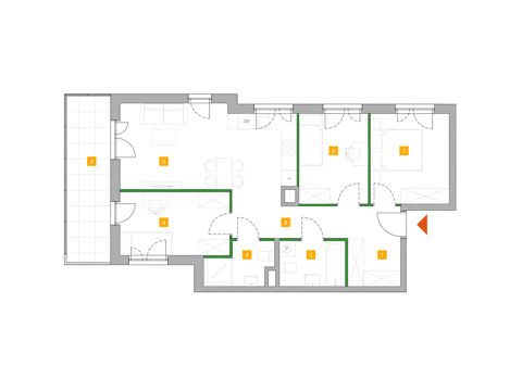 Plan 4 pok. 72m²