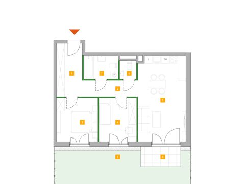 Plan 3 pok. 61m²