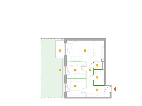 Plan 3 pok. 61m²