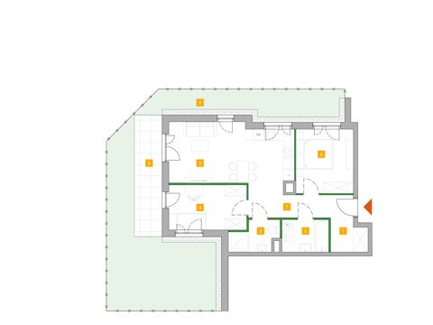 Plan 3 pok. 62m²