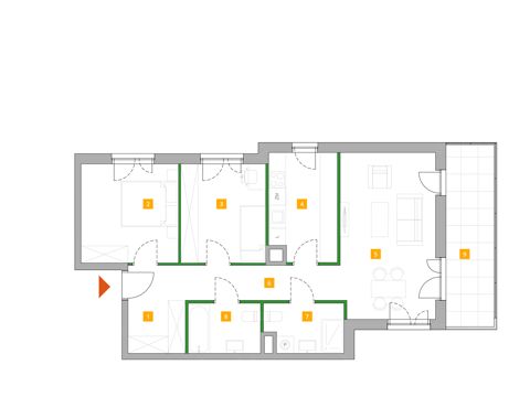 Plan 3 pok. 72m²