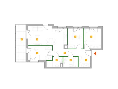 Plan 4 pok. 72m²