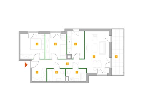 Plan 3 pok. 72m²