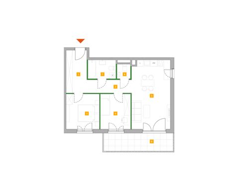 Plan 3 pok. 61m²