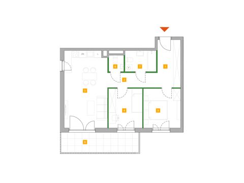 Plan 3 pok. 61m²