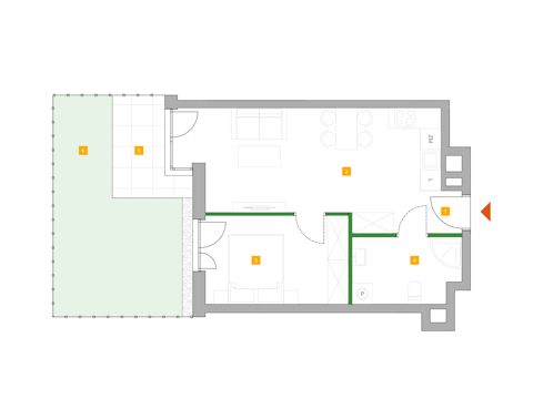 Plan 2 pok. 40m²