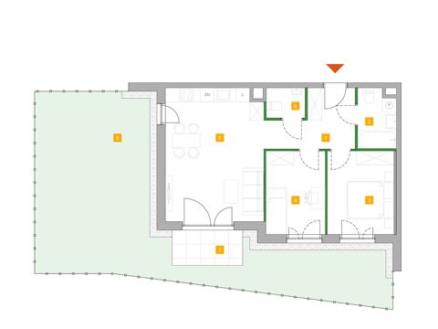Plan 3 pok. 56m²