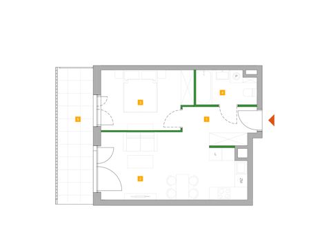 Plan 2 pok. 42m²