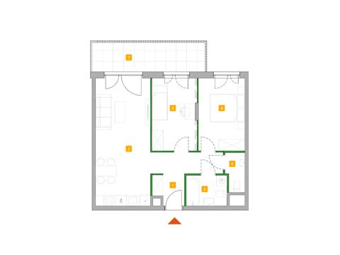 Plan 3 pok. 59m²