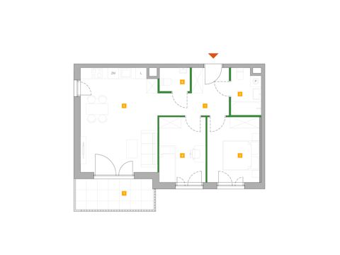 Plan 3 pok. 56m²
