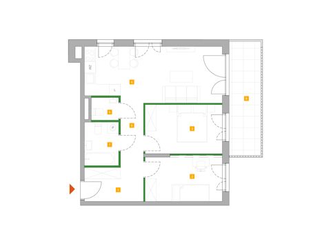 Plan 3 pok. 58m²