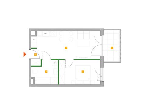 Plan 2 pok. 40m²