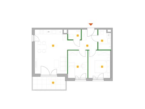 Plan 3 pok. 56m²