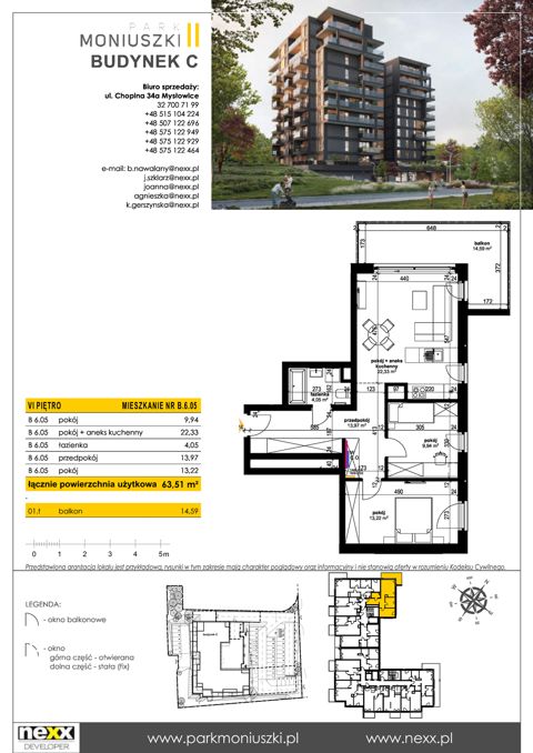 Plan 3 pok. 64m²