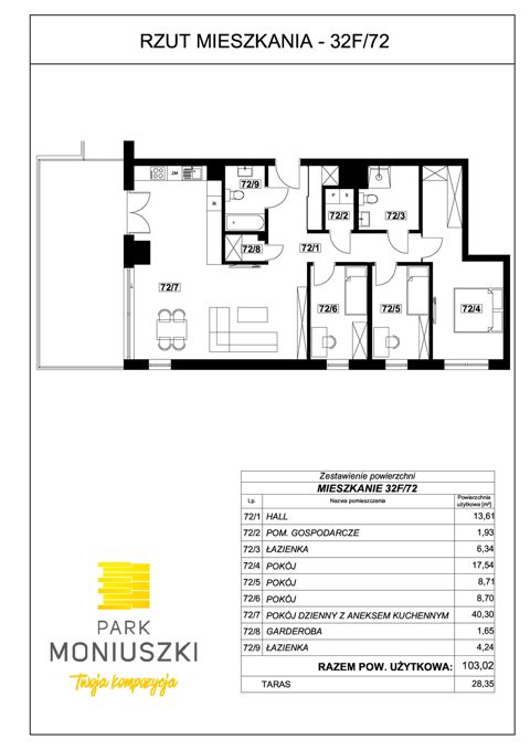 Plan 4 pok. 103m²