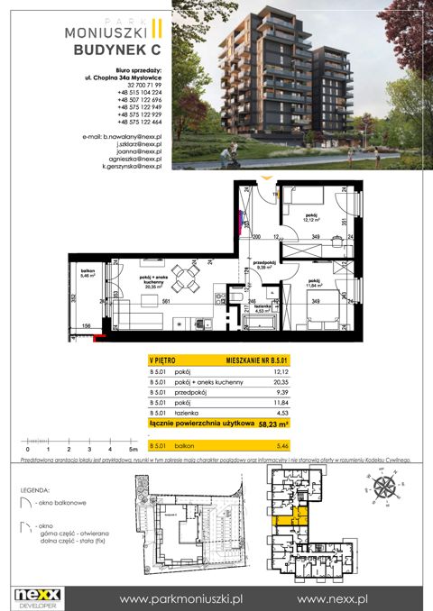 Plan 3 pok. 58m²