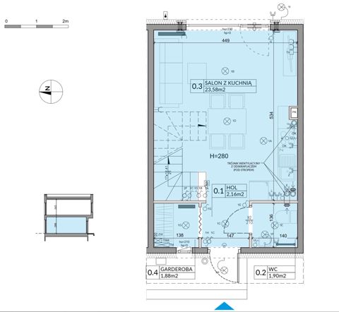 Plan 3 pok. 62m²