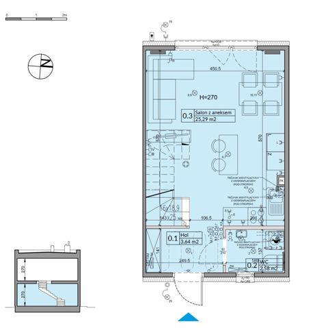 Plan 3 pok. 62m²