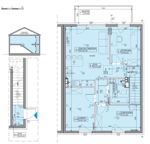 Plan 4 pok. 64m²