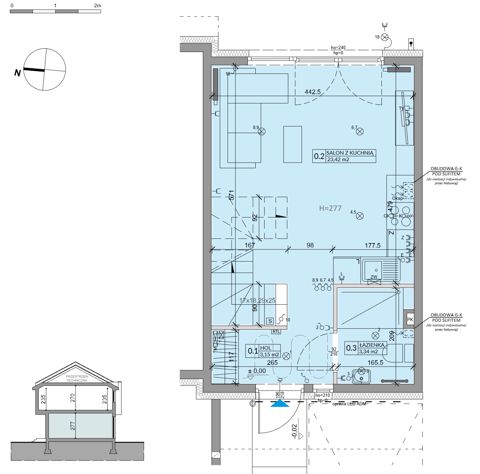Plan 3 pok. 64m²