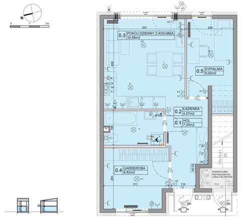 Plan 3 pok. 46m²