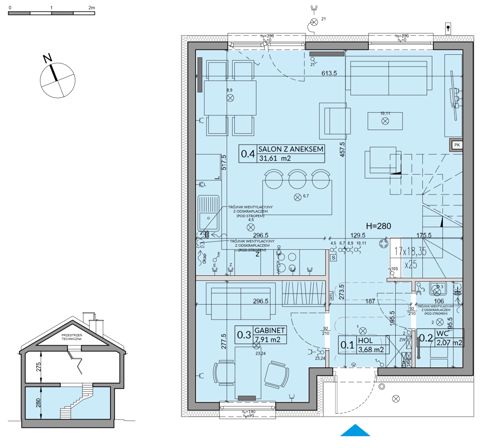 Plan 5 pok. 92m²