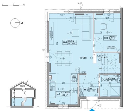 Plan 5 pok. 95m²