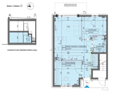Plan 3 pok. 52m²