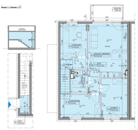 Plan 4 pok. 64m²