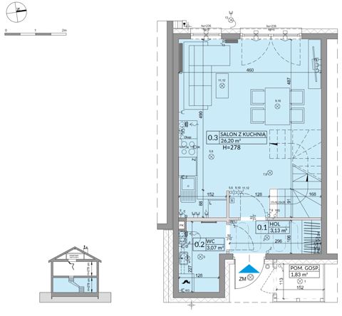 Plan 3 pok. 68m²