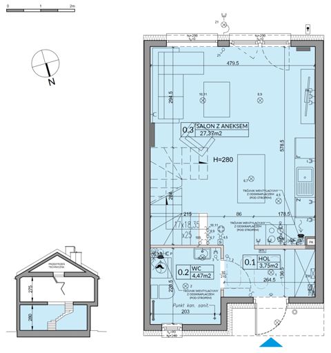 Plan 3 pok. 73m²