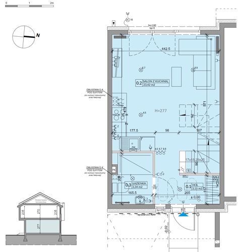 Plan 3 pok. 64m²