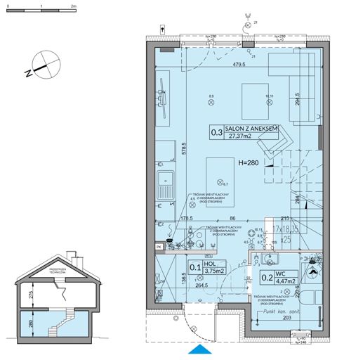 Plan 3 pok. 73m²