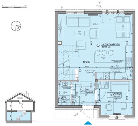 Plan 5 pok. 95m²