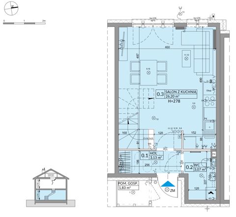 Plan 3 pok. 68m²