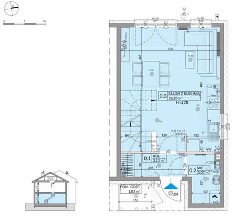Plan 3 pok. 68m²