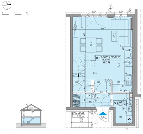 Plan 3 pok. 68m²