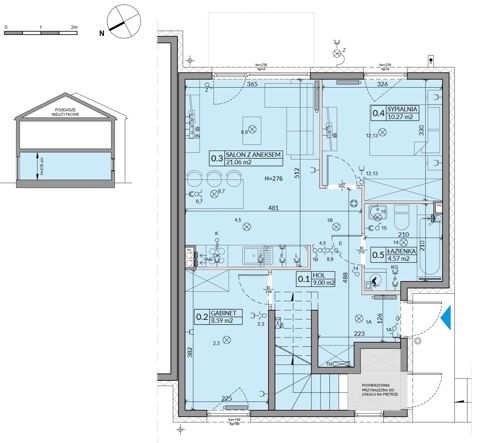 Plan 3 pok. 53m²