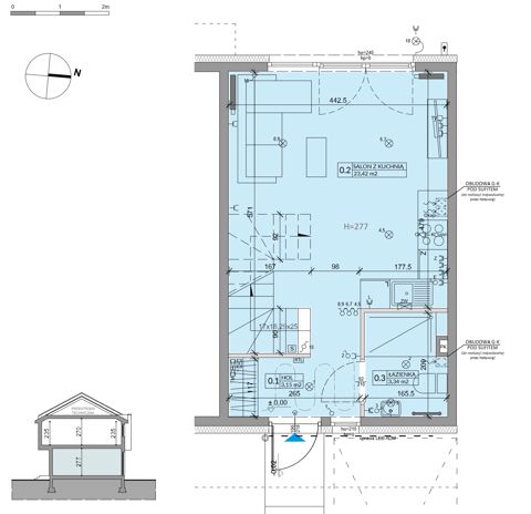 Plan 3 pok. 64m²