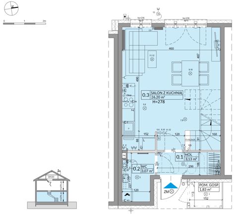 Plan 3 pok. 68m²