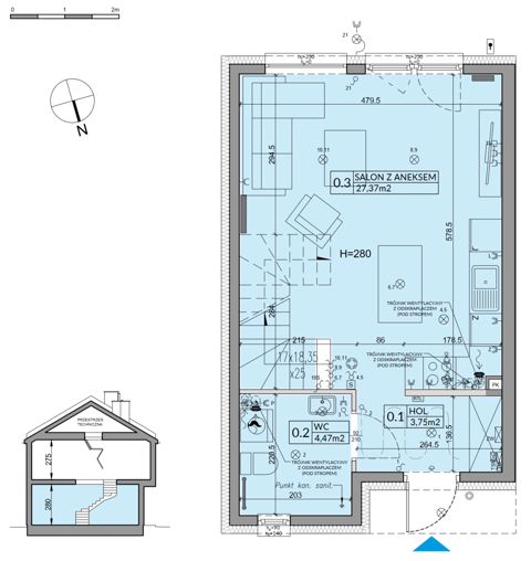 Plan 3 pok. 73m²