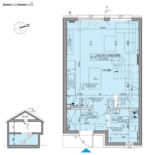 Plan 3 pok. 73m²