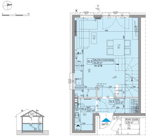 Plan 3 pok. 68m²