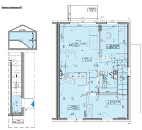 Plan 4 pok. 64m²
