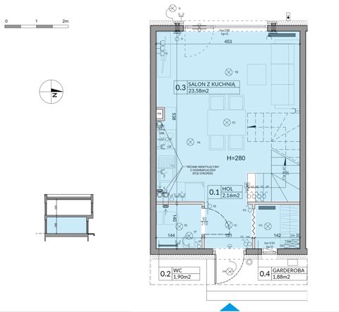 Plan 3 pok. 62m²