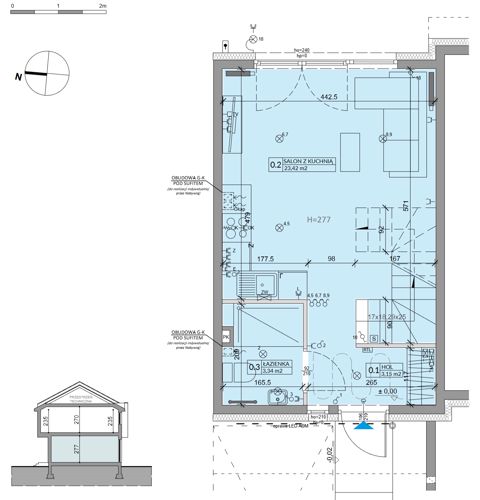 Plan 3 pok. 64m²