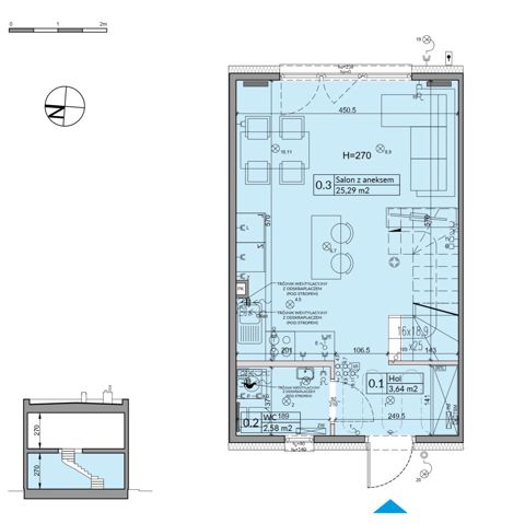 Plan 3 pok. 62m²