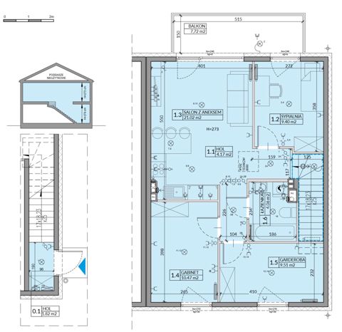 Plan 4 pok. 64m²