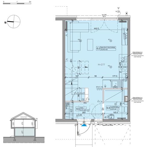 Plan 3 pok. 64m²