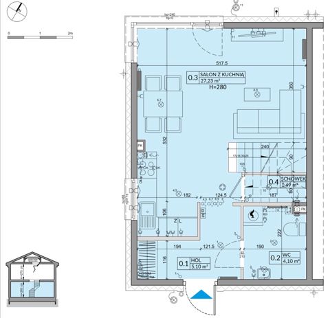 Plan 3 pok. 76m²